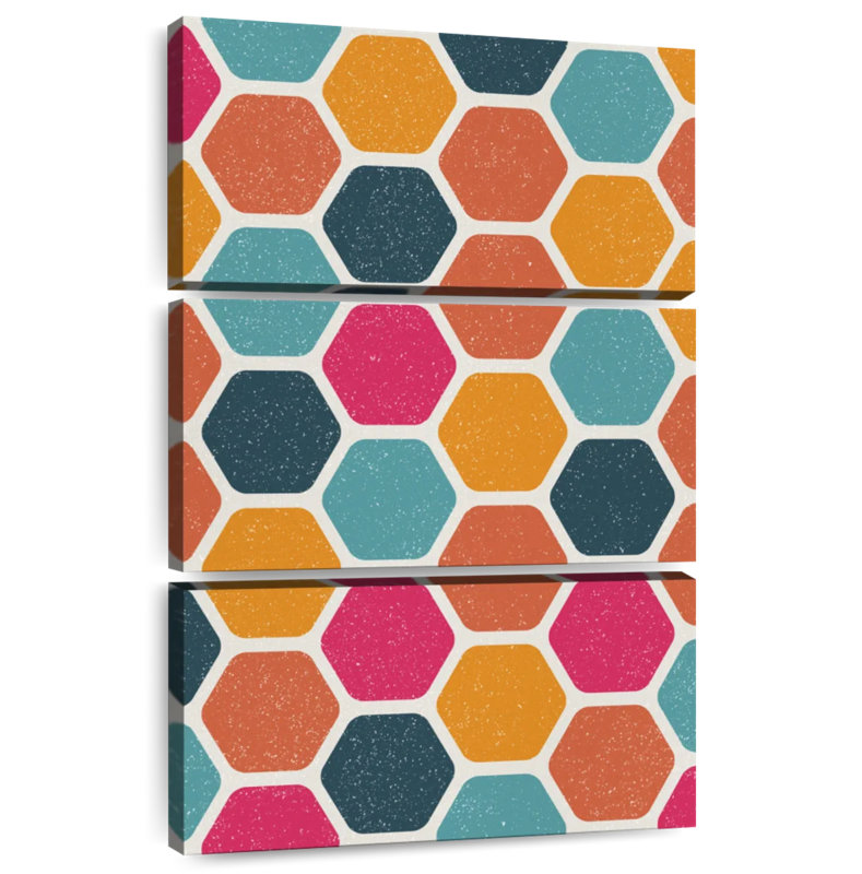 Avery Mid-Century Hexagon Pattern, 50" H x 32" W