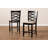 Upholstered Counter Stool with Solid Wood Frame-675855705
