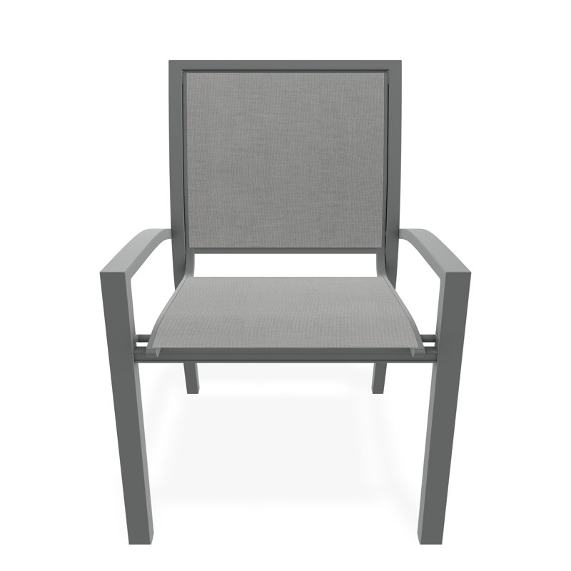 Chaise de café empilable Kendall, Denim Augustine, Graphite