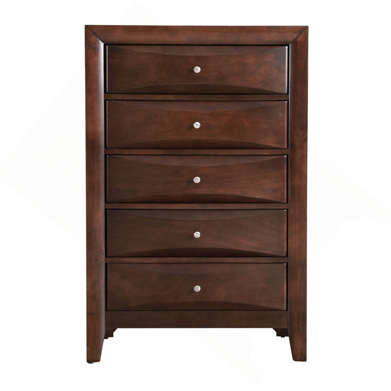 Commode verticale avec tiroir incurvé, Cappuccino