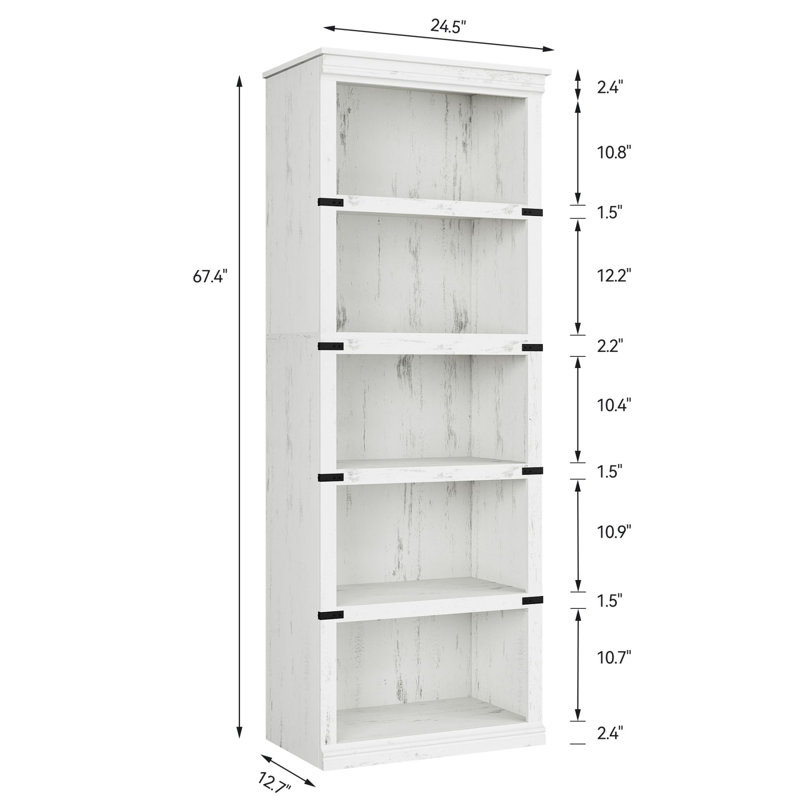 Deundria Bookcase, White