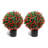 21.6” Tall Artificial Rose Topiary Ball Tree