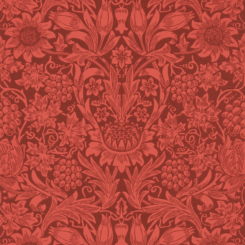 Sunflower 10.05m x 52cm Matte Wallpaper Roll, Red
