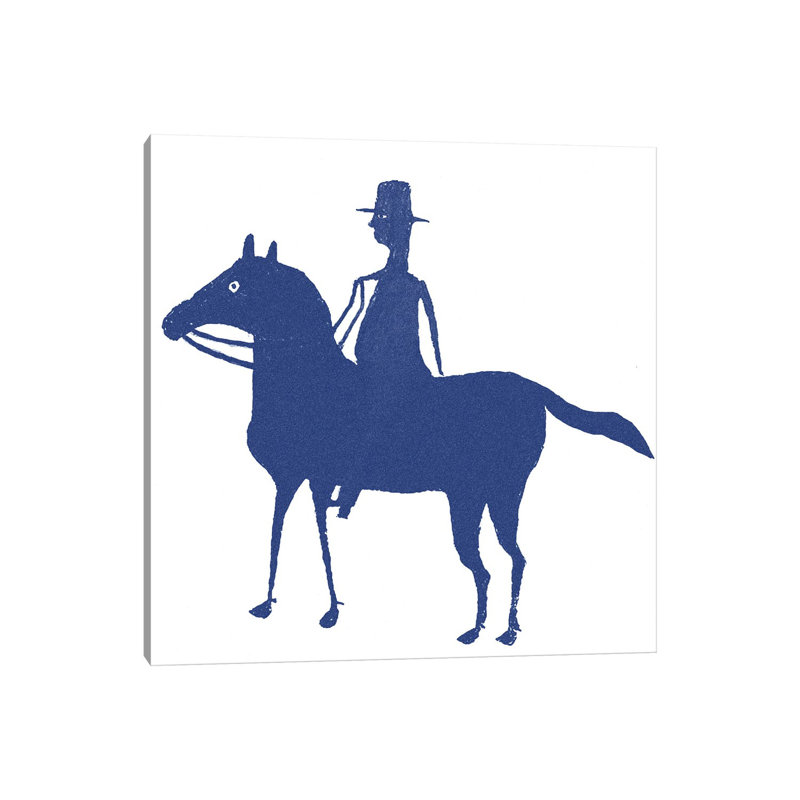Man On Horseback by Art Mirano - Wrapped Canvas Print, 66.04 cm H x 66.04 cm W
