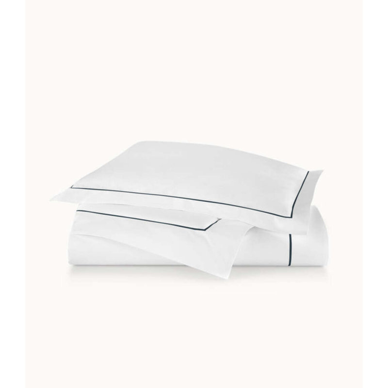 Boutique 100% Cotton Percale Duvet Cover, Twin Duvet, White/Platinum