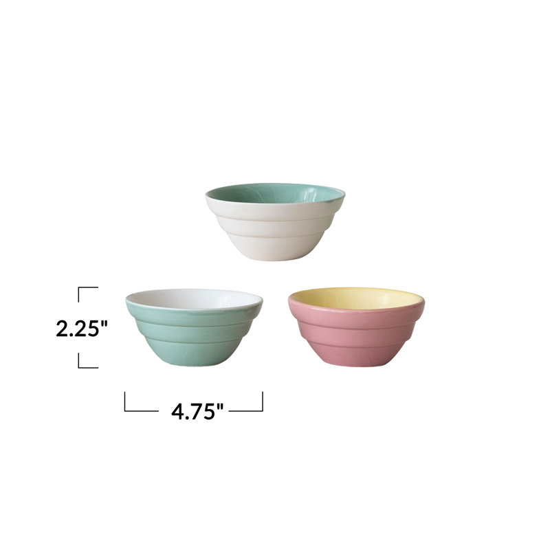 Two-Tone Artisan Stoneware Bowl