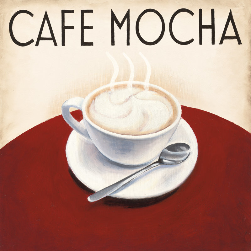 «Cafe Moderne V» par Marco Fabiano, reproduction d'art sur toile non encadrée, H 20 po x l 20 po
