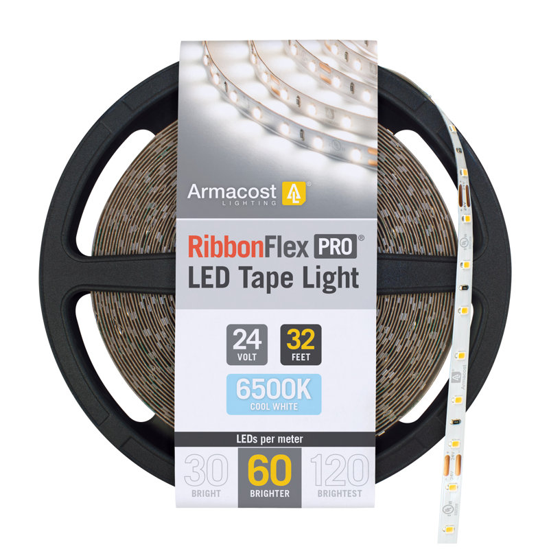 RibbonFlex Pro, 24 V, 6 500 K, 60 DEL / M, IP20, bande de lumière sous l'armoire 10 M