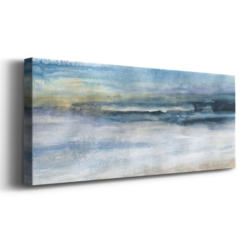 Vent et eau - peinture sur toile tendue, H 8 po x l 20 po x P 1,5 po