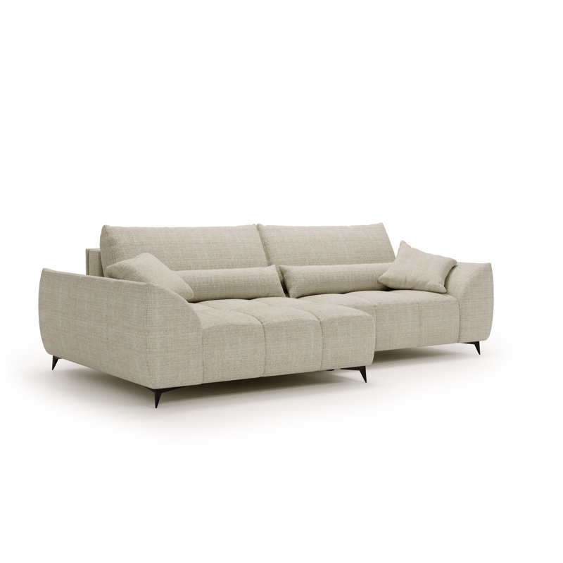 3 Seater Corner Sofa, Beige, Right Hand Facing
