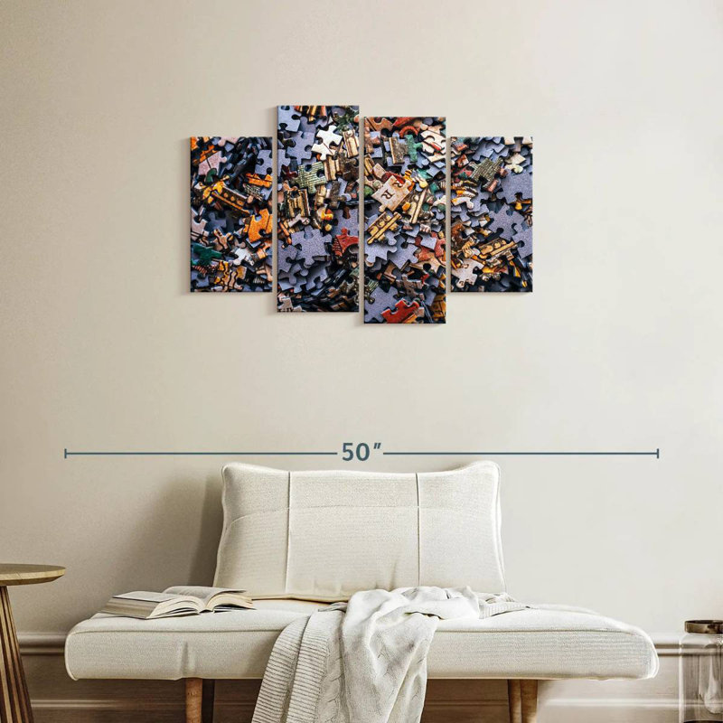 Senne Jigsaw Puzzle Pieces, 22" H x 36" W