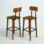 Ensemble de 2 tabourets de bar en bois de style industriel et industriel de qualité commerciale Lazro-1048310763-951626481
