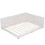 Lit plateforme tapissier grand avec ports USB