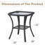 Petite table d'appoint pour l'extérieur - Capacité de poids de 50 lb Table d'appoint en osier avec rangement, plateau de table en verre trempé pour terrasse-192548550-192548551
