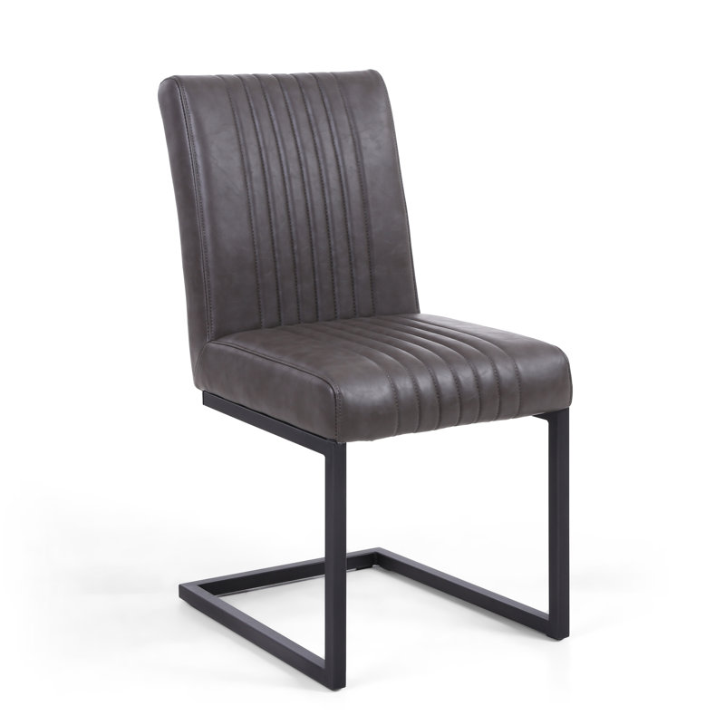 Paulson 48cm H Polyester Blend Upholstered Cantilever Chair, Grey