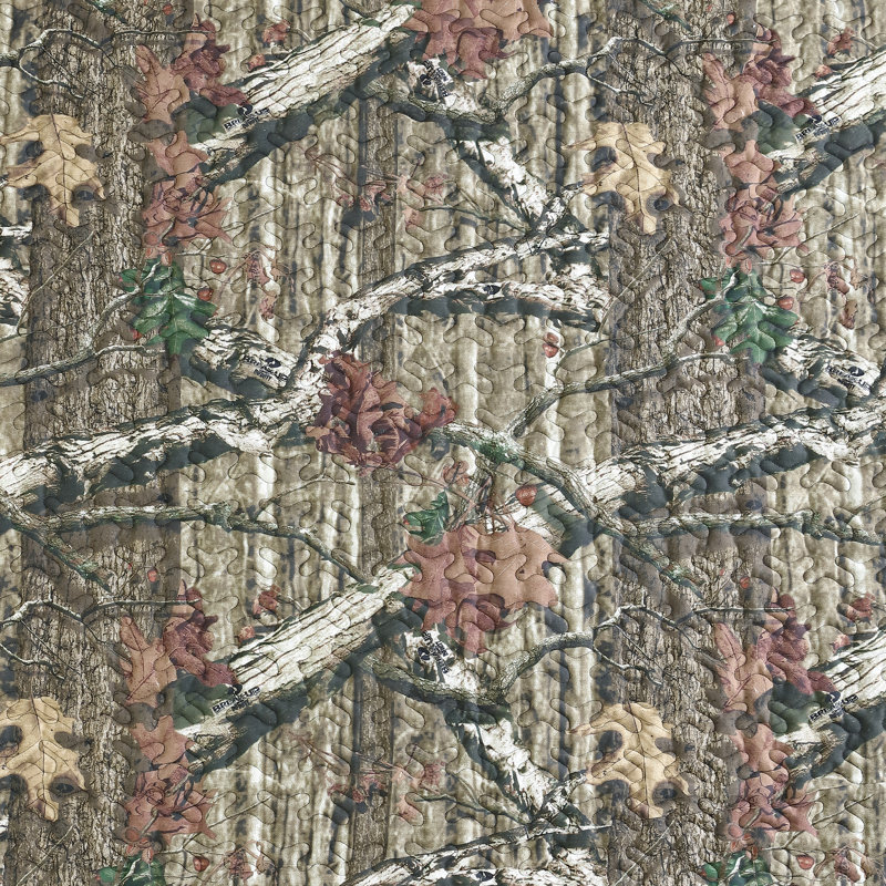 Sateen Camouflage Quilt, Full/Queen Quilt + 2 Shams