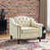 Delmond Traditional Button-Tufted Armchair with Solid Wood Legs