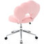 Chaise réglable en hauteur avec revêtement doux pour le bureau ou la maison - Rose, pivotante à 360° et apaisante