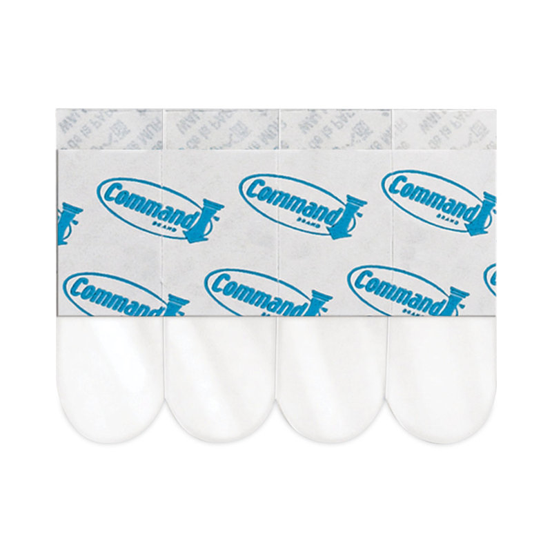 Medium Clear Plastic Hooks with Adhesive Strips, 50-Pack