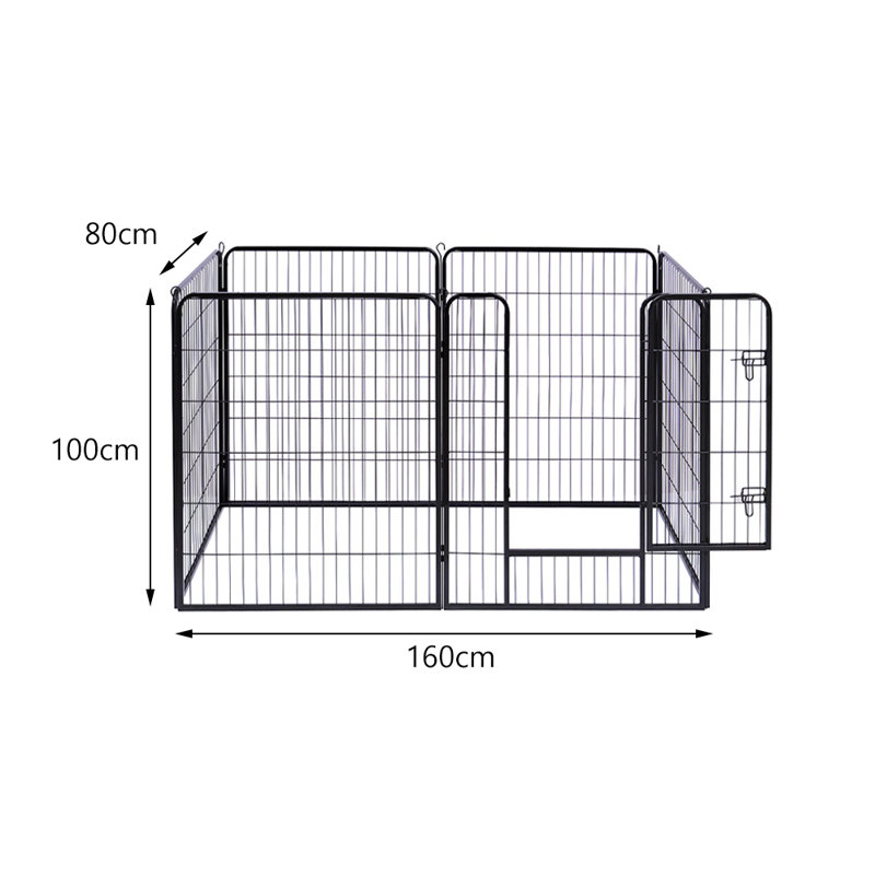 Rolf Panel Metal Exercise Pen With Door, 100cm H x 160cm W x 80cm D
