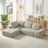 L-Shape Luxury Sectional Oversized Sofa-1022993139-1022993150