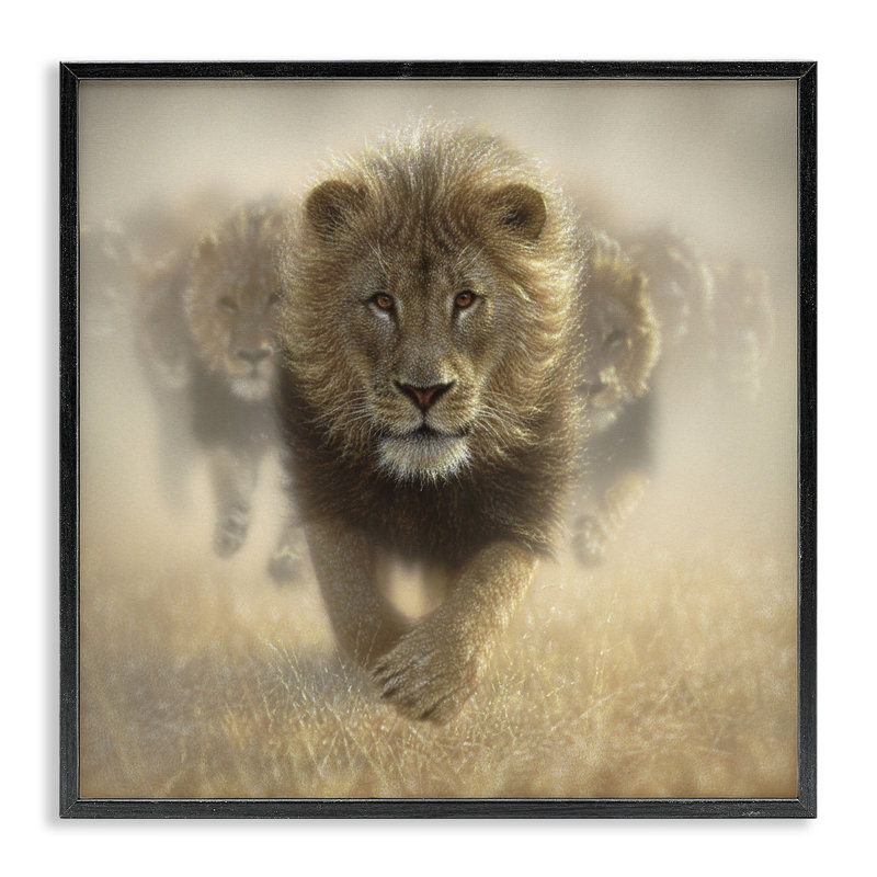 «Eat My Dust Lions», estampe numérique, conception de Collin Bogle, Giclée encadrée noir minuit, H 12 po x l 12 po