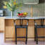 Tabouret de comptoir en teck Bernice