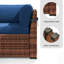 Chaise modulaire d'extérieur en osier avec coussin 24 po Yentin (ensemble de 2)-34348477
