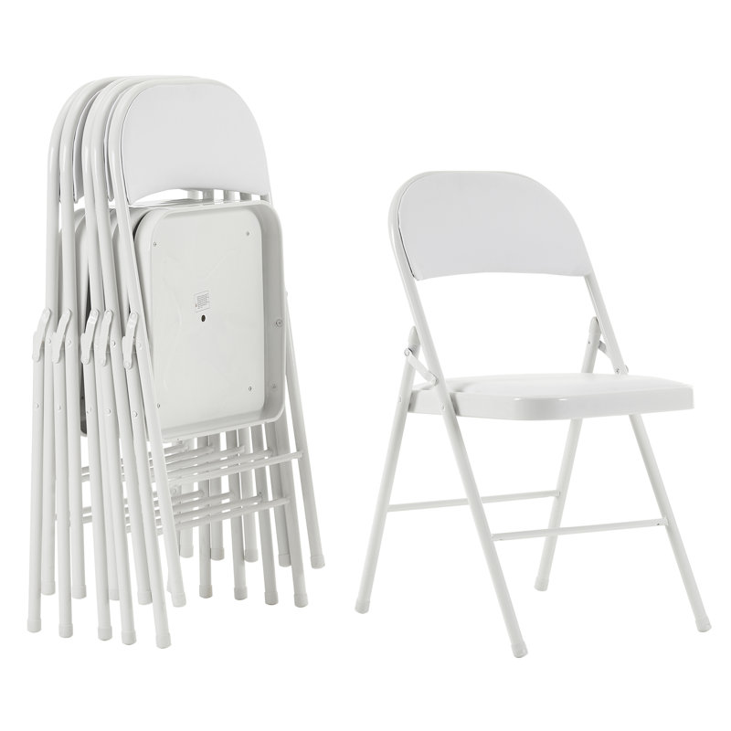 Ensemble de 6 chaises pliantes empilables Frankie, Blanc