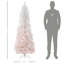 Sapin de Noël artificiel non éclairé de 6 pi de hauteur avec branches réalistes et base en acier, parfait pour les petits espaces et facile à assembler