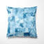 Coussin abstrait à imprimé abstrait bleu ardoise-125945178