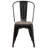 Ketchum Clear Coated Metal Stackable Chair with Wood Seat-1835193503