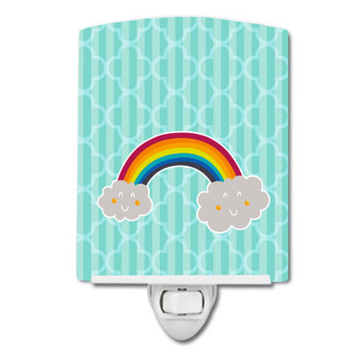Rainbow in Clouds Ceramic Night Light