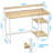 Computer Desk With Full Monitor Stand And Reversible Storage Shelf, 100 Cm, Beige