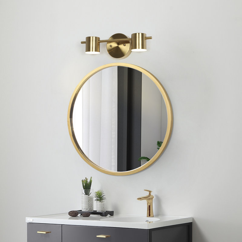 Micajah 2 - Light Dimmable LED Vanity Light, Dark Gold