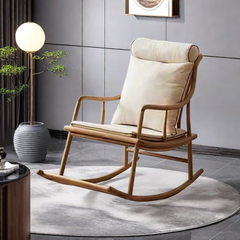 Chaise berçante Elm, Blanc