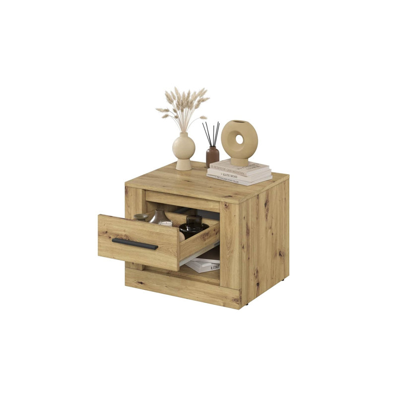 50 cm W Laminate Bedside Table