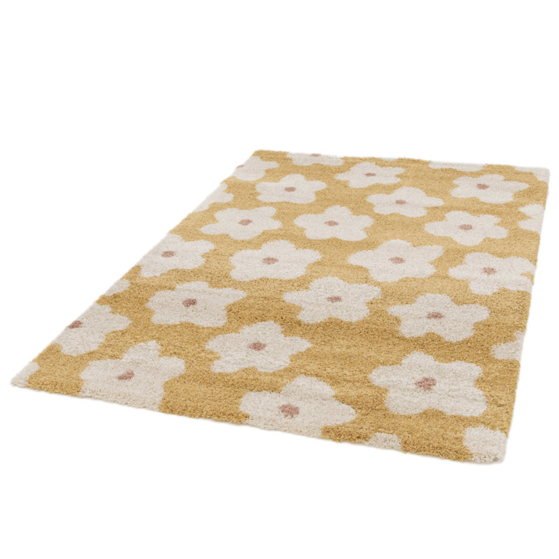 Debrina Floral Shag Area Rug, Rectangle 120 x 170 cm
