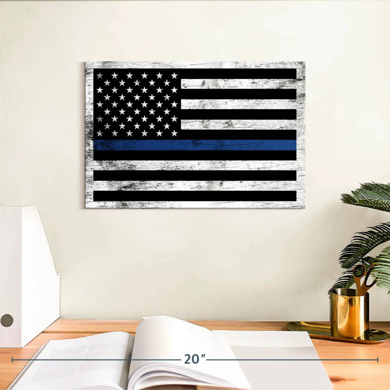 Drapeau de soutien de la police Lelar, H 8 po x l 12 po
