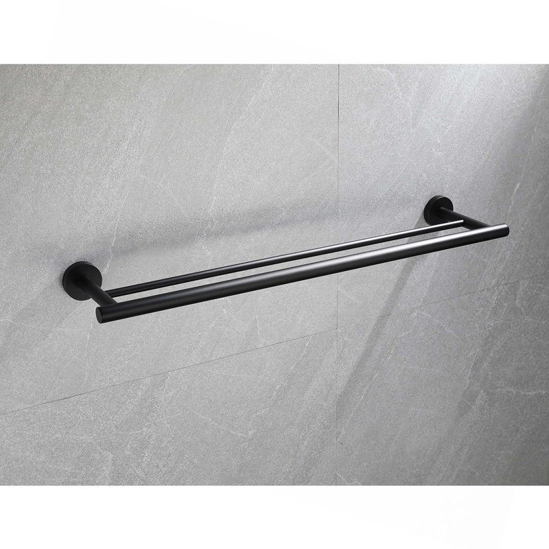 23.6'' Towel Bar Wall Mounted, Black