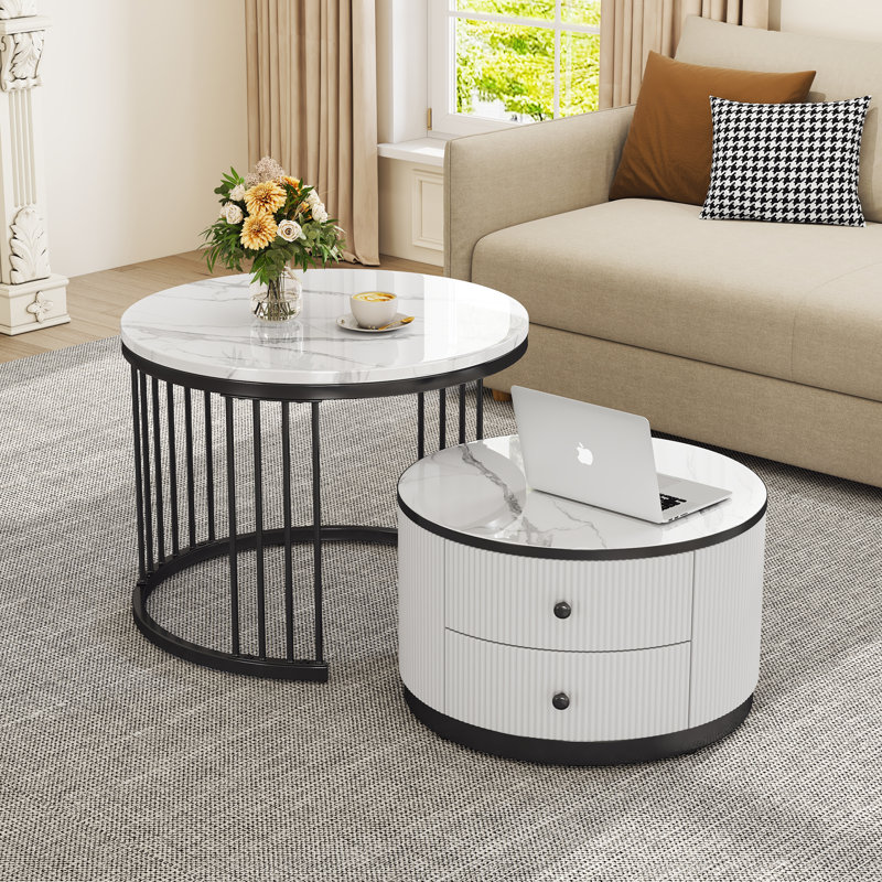 Adio Coffee Table with Storage, Black