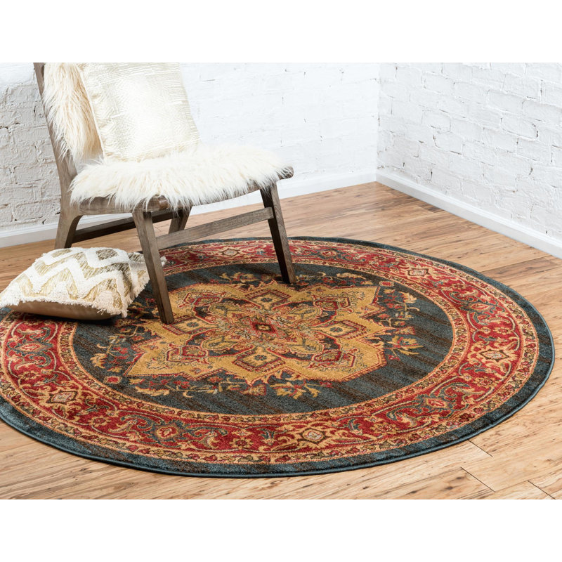 Azar Oriental Indoor Rug, Round 5'3"