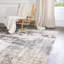 Tapis touffeté à la main à motif abstrait gris / noir / ivoire Marasco-465271761