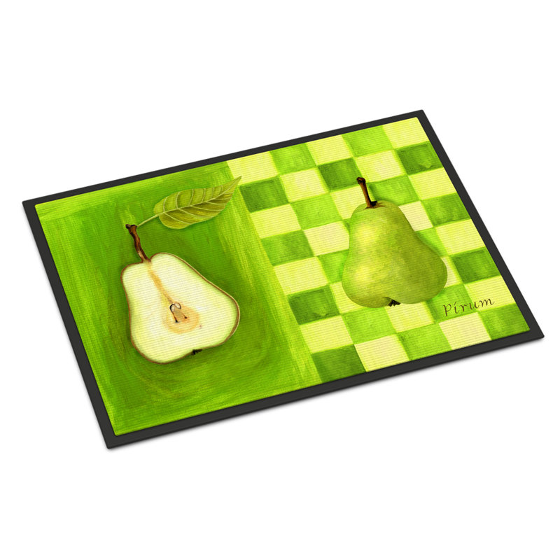 Tapis d'entrée antidérapant Pear, Rectangle 1 pi 6 po x 2 pi 3 po