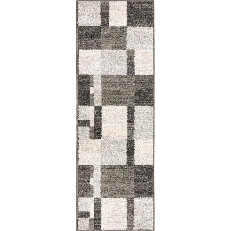 Geometric Area Rug, Runner 61 x 183cm