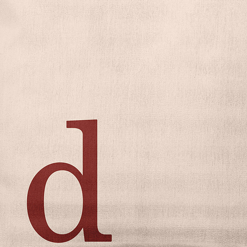 Coussin décoratif intérieur / extérieur Modern Monogram, Érable rouge