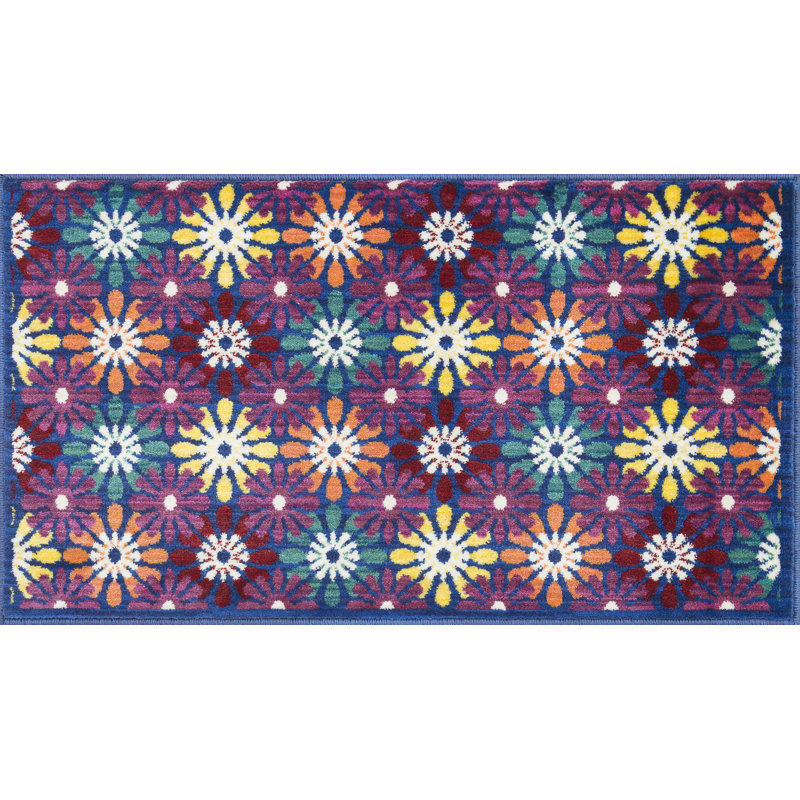 Floral Indoor Rug, Rectangle 2'2" x 5'
