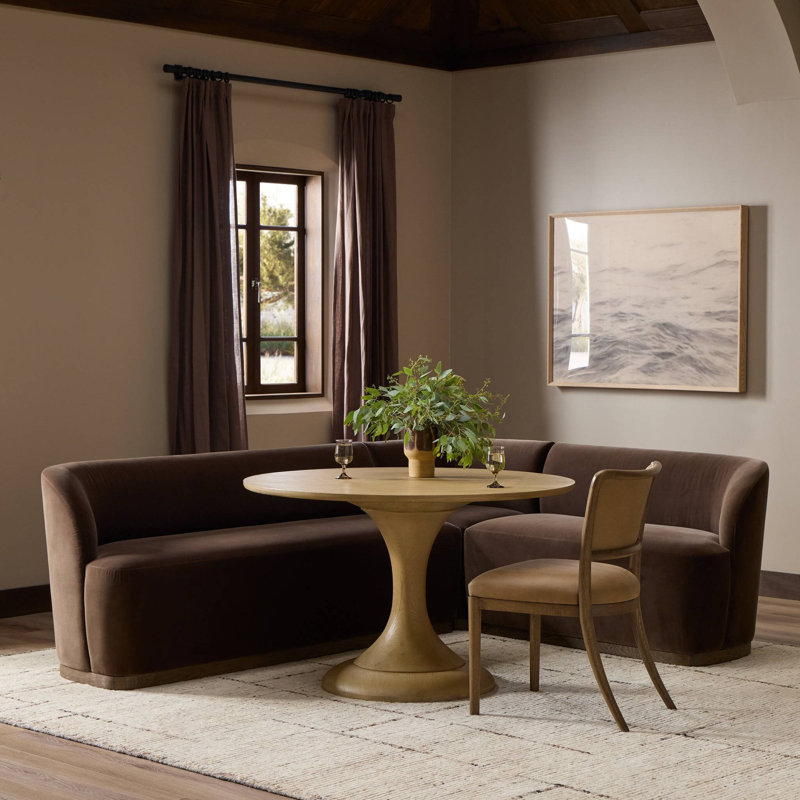 Dorset Banquette L Shape 76, 31.5" H x 98.5" W x 76" D, Right