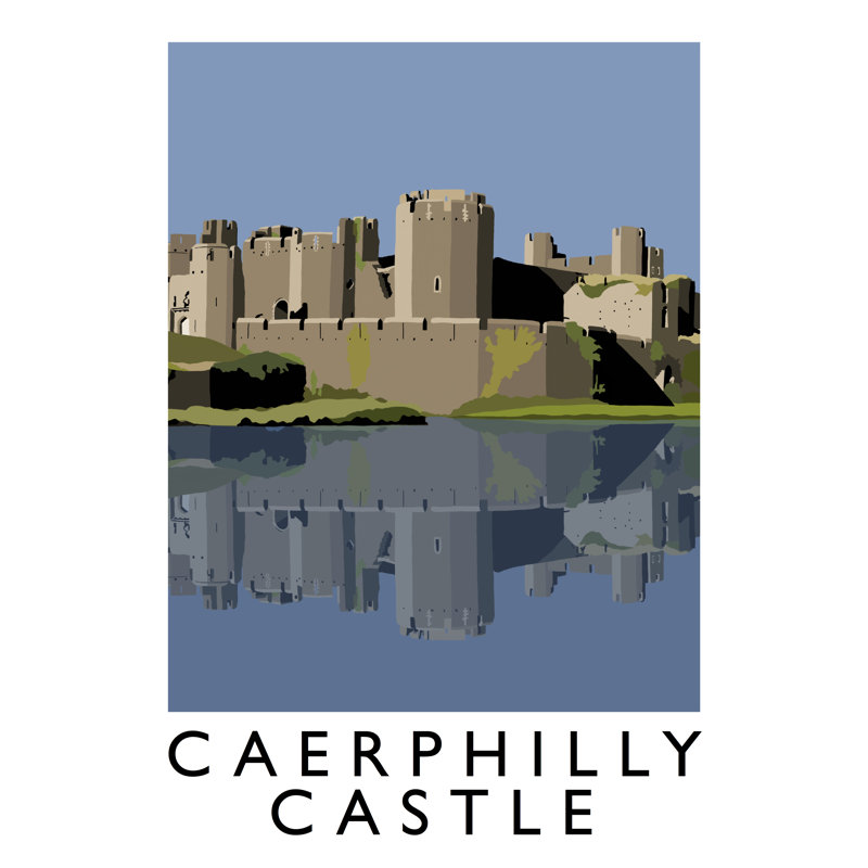 Caerphilly Castle by Richard O'Neil - Print, No Frame, 50 cm H x 40 cm W x 1 cm D
