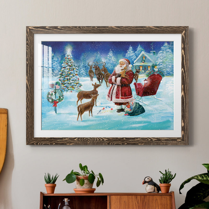 North Pole - Impression de cadre photo sur papier, H 31,5 po x l 23,5 po x P 1,5 po, Papier, cadre noyer
